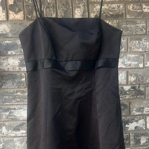 Formal Spaghetti Strap Black Dress - Size 8